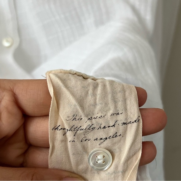 Raquel Allegra Shirred Blouse - Washed White size 2 - Picture 12 of 16